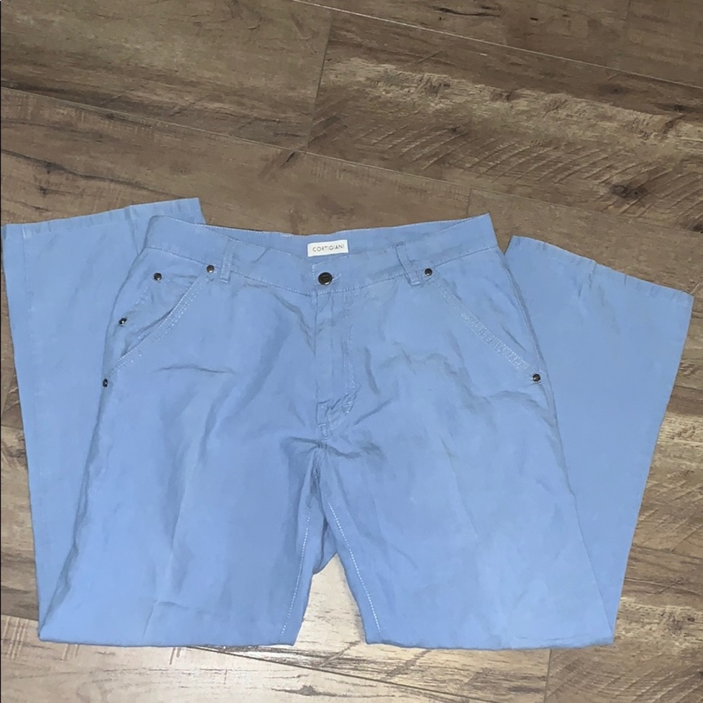 Cortigiani Designer Men’s Light Blue Pants
